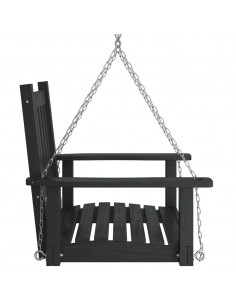 Dondolo da Giardino Catene in Metallo Nero in Legno di Abete