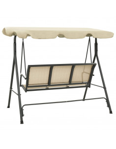 Dondolo da Giardino con Baldacchino Antracite e Sabbia