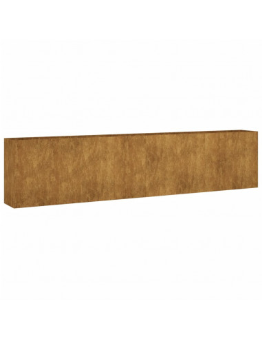 Fioriera Rialzata da Giardino 360x40x80 cm in Acciaio Corten