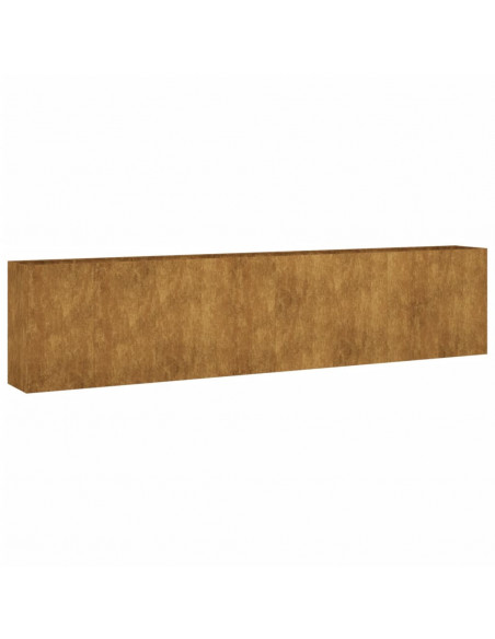 Fioriera Rialzata da Giardino 360x40x80 cm in Acciaio Corten