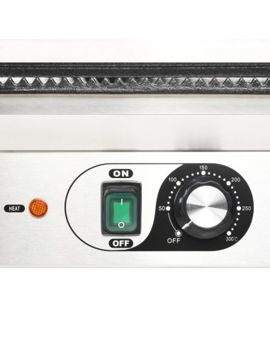 Doppia Griglia per Panini Scanalata 3600 W 57x30,5x20 cm