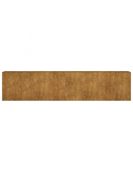 Fioriera Rialzata da Giardino 360x40x80 cm in Acciaio Corten