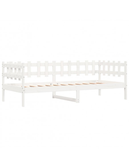 Dormeuse Bianca 80x200 cm in Legno Massello di Pino