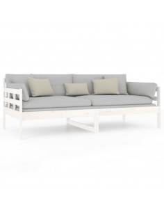 Dormeuse Bianca in Legno Massello di Pino 90x190 cm