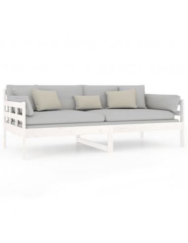 Dormeuse Bianca in Legno Massello di Pino 90x190 cm