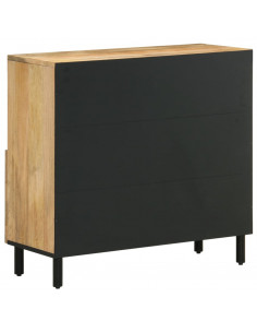 Credenza 80x33x75 cm in Legno Massello di Mango 2