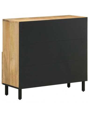 Credenza 80x33x75 cm in Legno Massello di Mango