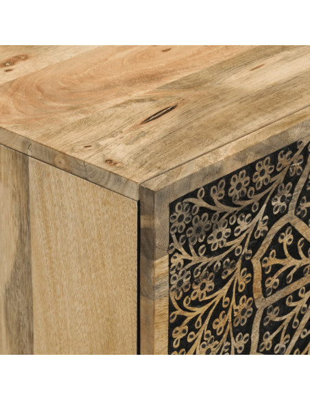 Credenza 80x33x75 cm in Legno Massello di Mango