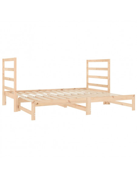 Dormeuse Estraibile 2x(90x190) cm Legno Massello di Pino