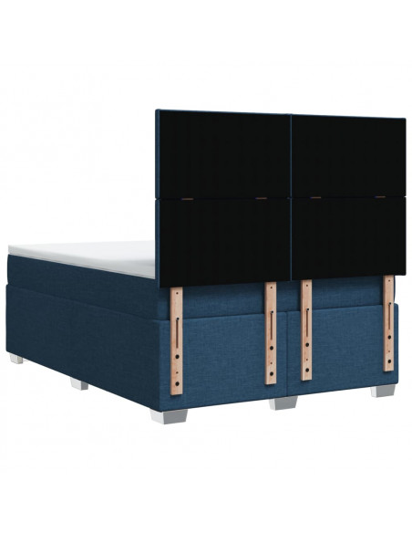 Giroletto a Molle con Materasso Blu 160x200 cm in Tessuto