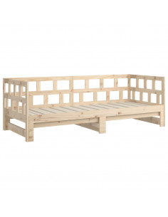 Dormeuse Estraibile Legno Massello Pino 2x(90x200) cm