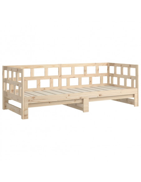 Dormeuse Estraibile Legno Massello Pino 2x(90x200) cm