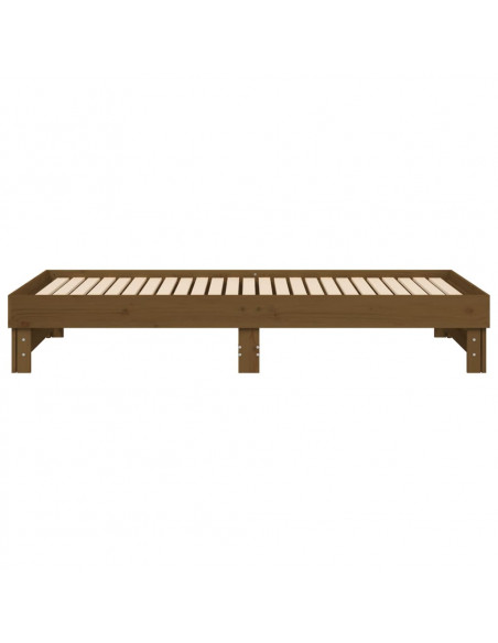 Dormeuse Estraibile Miele 2x(90x200) cm Legno Massello di Pino