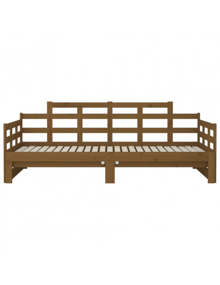 Dormeuse Estraibile Miele Legno Massello di Pino 2x(90x190) cm