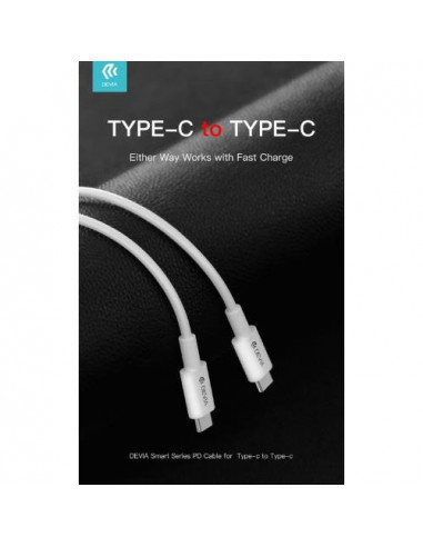Devia Cavo connessione da Tipo-C a Tipo-C 20V 3A 60W