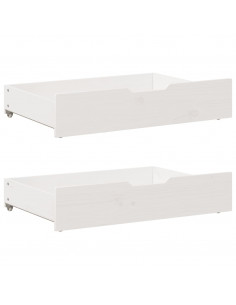 Dormeuse Letto Estraibile e Cassetti Bianco 90x190cm Legno Pino