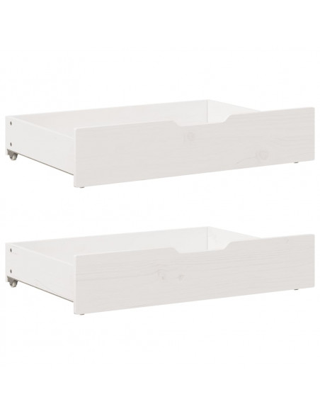 Dormeuse Letto Estraibile e Cassetti Bianco 90x190cm Legno Pino