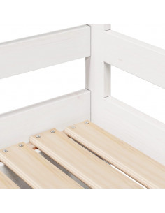 Dormeuse Letto Estraibile e Cassetti Bianco 90x190cm Legno Pino