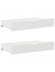 Dormeuse Letto Estraibile e Cassetti Bianco 90x190cm Legno Pino