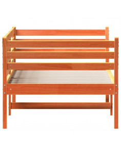 Dormeuse Marrone Cera 100x200 cm in Legno Massello di Pino