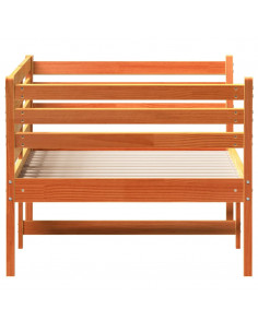 Dormeuse Marrone Cera 75x190 cm in Legno Massello di Pino