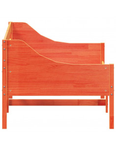 Dormeuse Marrone Cera 90x200 cm in Legno Massello di Pino