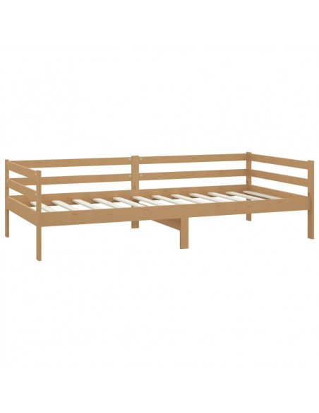 Dormeuse Marrone Miele in Legno Massello di Pino 90x200 cm