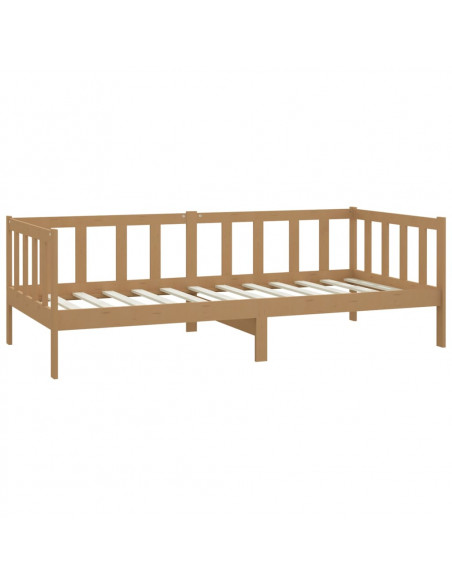 Dormeuse Marrone Miele in Legno Massello di Pino 90x200 cm