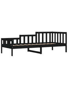 Dormeuse Nera 90x190 cm in Legno Massello di Pino