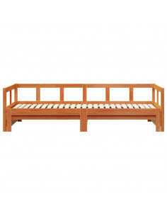 Dormeuse senza Materasso Marrone Cera 90x200 cm Legno di Pino