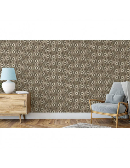 DUTCH WALLCOVERINGS Carta da Parati Galactic Marrone e Bianco