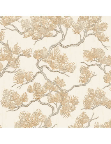 DUTCH WALLCOVERINGS Carta da Parati Motivo a Pino Crema
