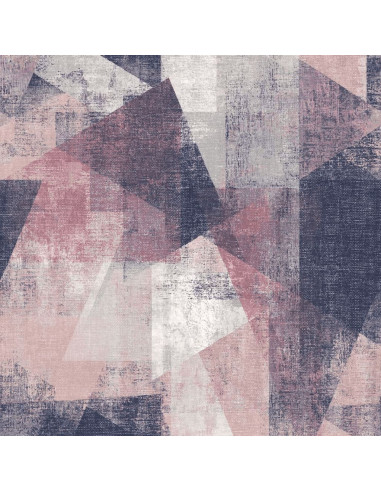 DUTCH WALLCOVERINGS Carta da Parati Motivo Prospettico Rosa e Viola