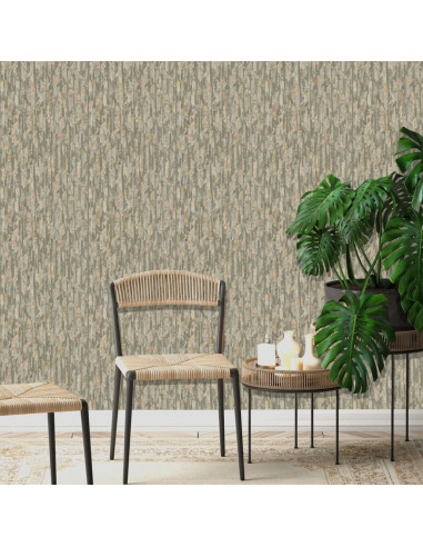 DUTCH WALLCOVERINGS Carta da Parati Phoenix Verde e Beige