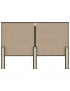 Testiera Letto Grigio Scuro in Tessuto 140x200 cm