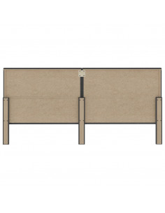 Testiera Letto Trapuntata Grigio Scuro in Tessuto 200x200 cm