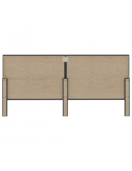 Testiera Letto Trapuntata Grigio Scuro in Tessuto 200x200 cm