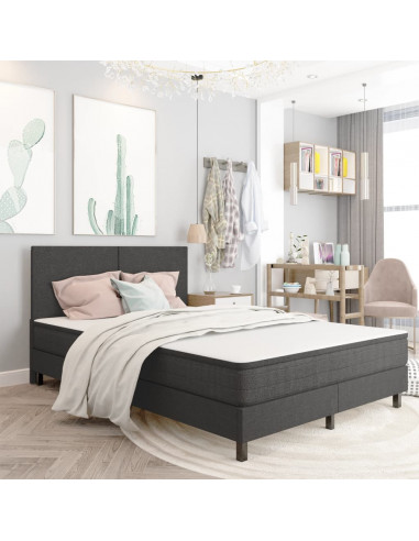 Testiera Letto Grigio Scuro in Tessuto 180x200 cm