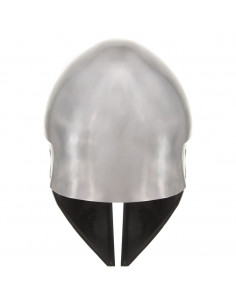 Elmo da Guerriero Greco Antico per LARP in Acciaio Argento