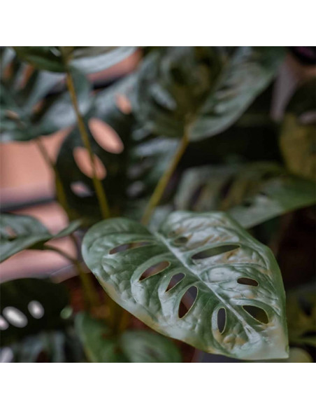 Emerald Cespuglio Artificiale di Monstera Adansonii 43 cm in Vaso