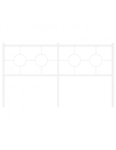Testiera in Metallo Bianco 150 cm