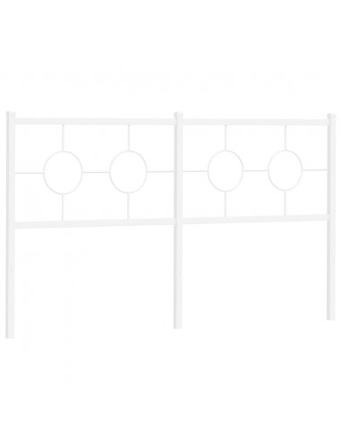 Testiera in Metallo Bianco 150 cm