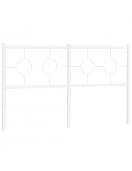 Testiera in Metallo Bianco 150 cm
