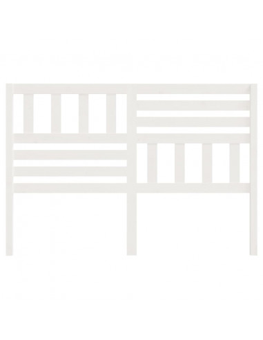 Testiera per Letto Bianca 166x4x100cm in Legno Massello di Pino