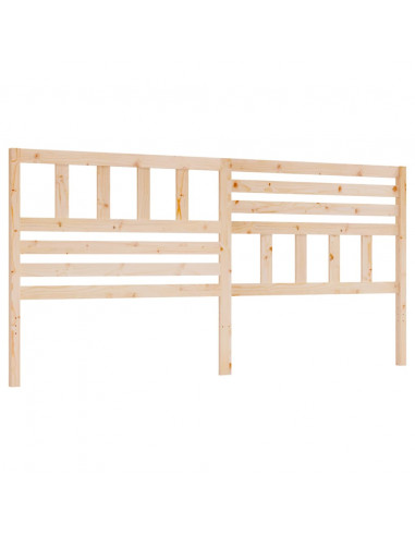 Testiera per Letto 206x4x100 cm in Legno Massello di Pino