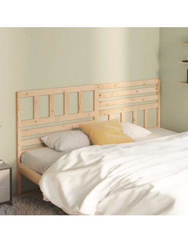 Testiera per Letto 206x4x100 cm in Legno Massello di Pino