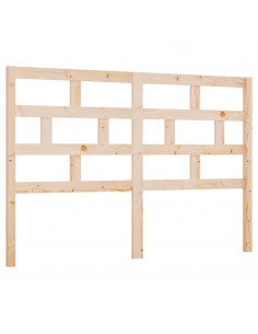 Testiera per Letto 141x4x100 cm in Legno Massello di Pino 2