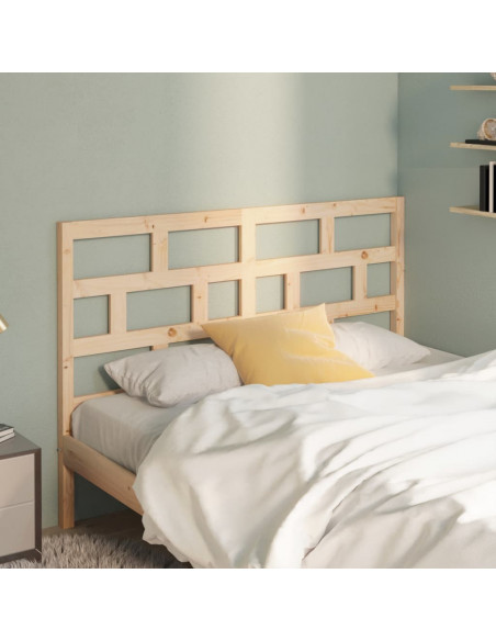 Testiera per Letto 141x4x100 cm in Legno Massello di Pino