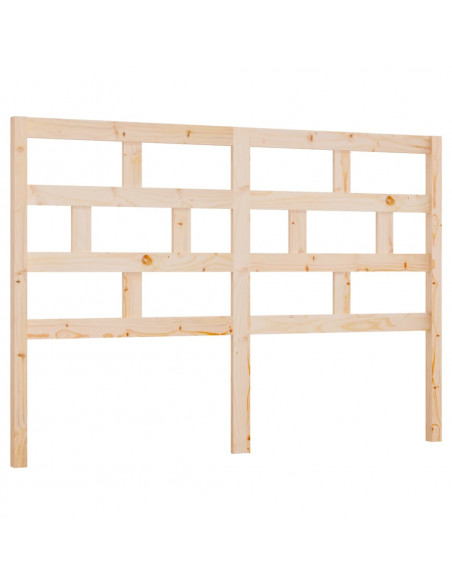 Testiera per Letto 146x4x100 cm in Legno Massello di Pino