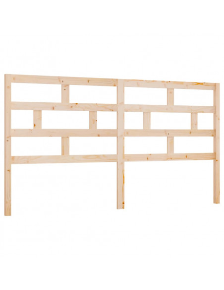 Testiera per Letto 186x4x100 cm in Legno Massello di Pino
